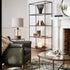 Libra Patterdale Hand Forged Shelving Unit Table Dark Bronze with Glass Shelves